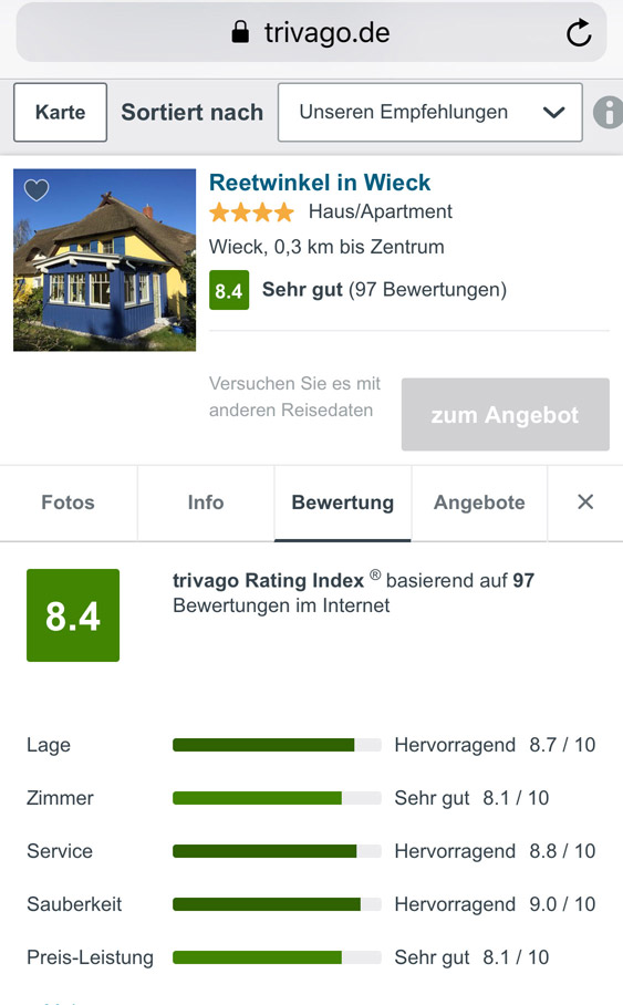 Trivago Bewertung